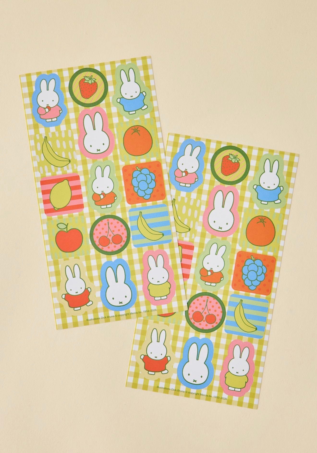 Stickers de miffy (2 plantillas por paquete)
