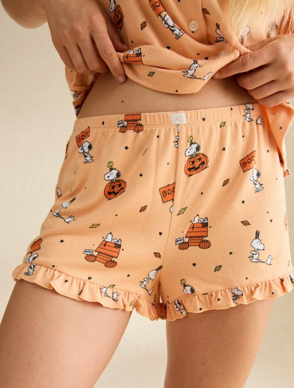 Pijama Snoopy con calabazas 🎃 Halloween (se envía en 2 semanas a partir de tu compra)