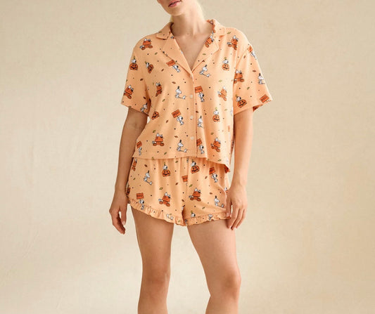 Pijama Snoopy con calabazas 🎃 Halloween (se envía en 2 semanas a partir de tu compra)
