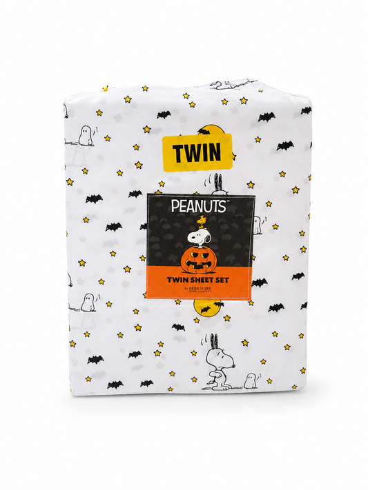 Sábanas snoopy Halloween- modelo luna y murciélagos 🦇 🌙