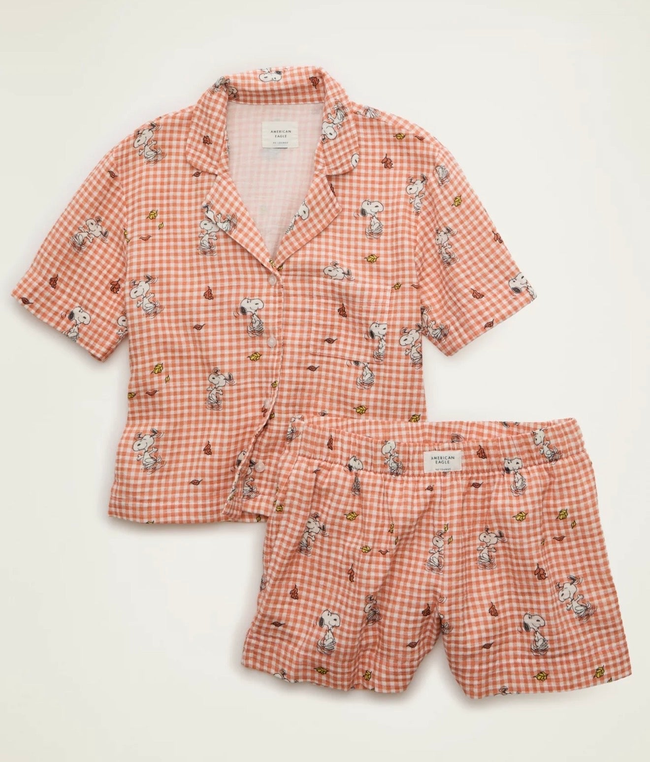 Pijama de Snoopy otoño cuadros 🍂 (se envía en 2 semanas a partir de tu compra)