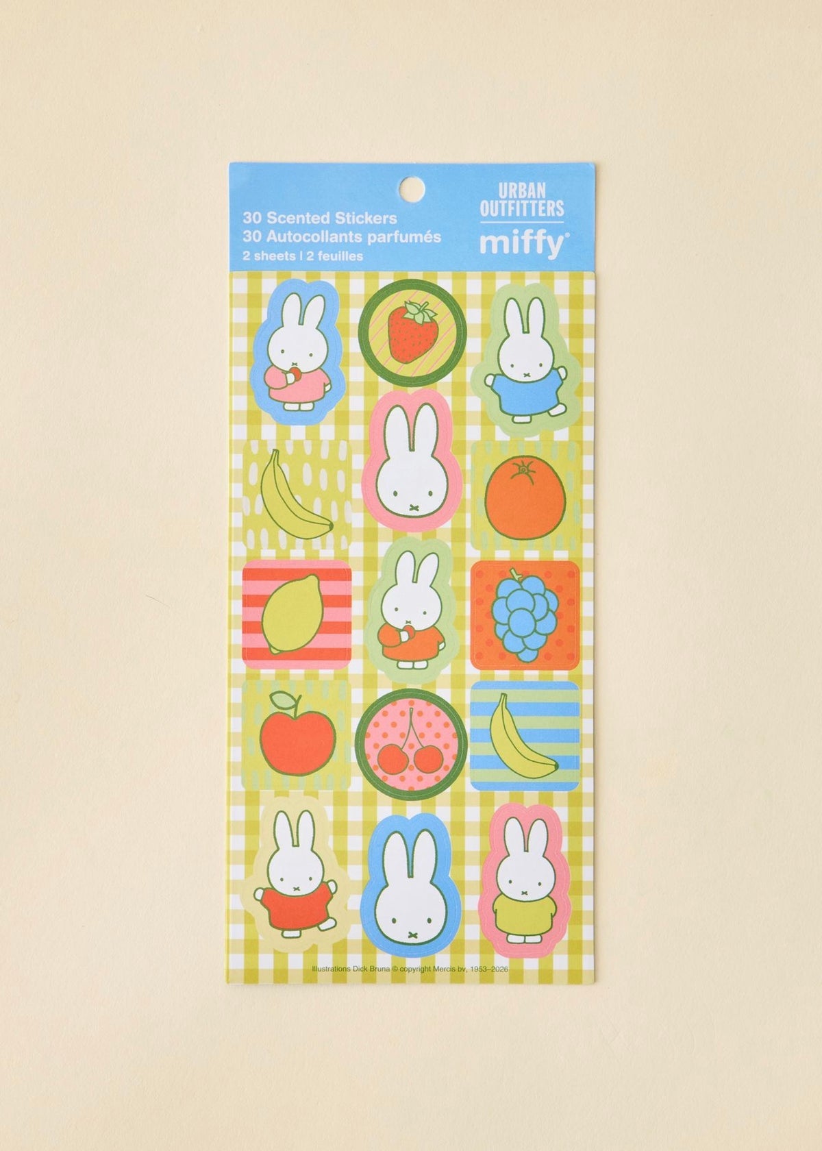 Stickers de miffy (2 plantillas por paquete)